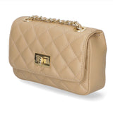 Carolina Borsa a spalla da donna Vera pelle 1073-S40 TAUPE Gave Lux