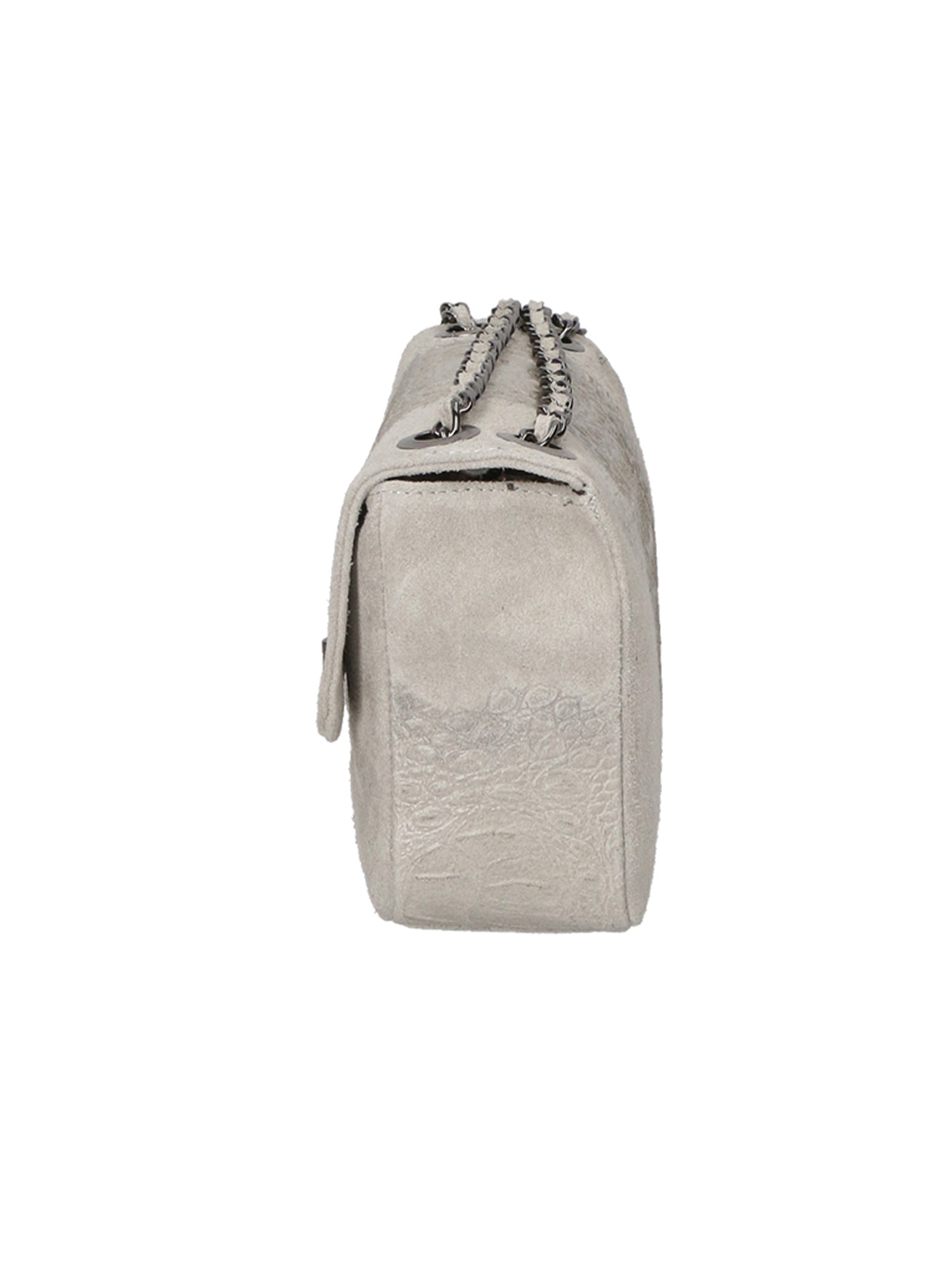Edvige Borsa a spalla da donna Pelle Croco Stampata 80045-GRIGIO Gave Lux