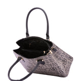 Borsa a mano da donna Ecopelle e poliestere BC1370-NERO BIANCO B Cavalli