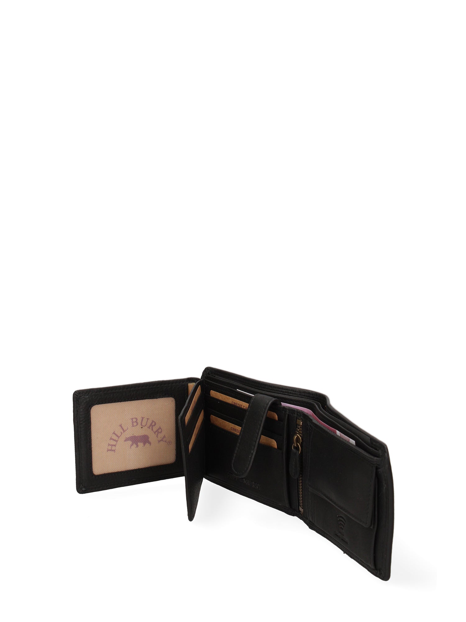 Portafoglio uomo in vera pelle Casual HILB-6404MCN-NERO Hill Burry