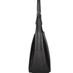 Borsa a spalla da donna Misto pelle e tessuto 07157-D28 NERO Roberta Rossi