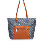 Borsa Shopper da donna 100% PVC F21054-BLUE JEANS David Jones
