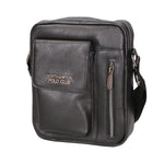 Borsa a tracolla uomo 100% pelle PU PCL3105-BLACK Northampton Polo Club