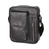 Borsa a tracolla uomo 100% pelle PU PCL3105-BLACK Northampton Polo Club