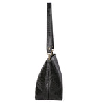 Lorelei Borsa a spalla da donna Vera pelle croco 06498-019 NERO Gave Lux