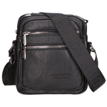 Borsa a tracolla uomo 100% pelle PU PCL3055-BLACK Northampton Polo Club