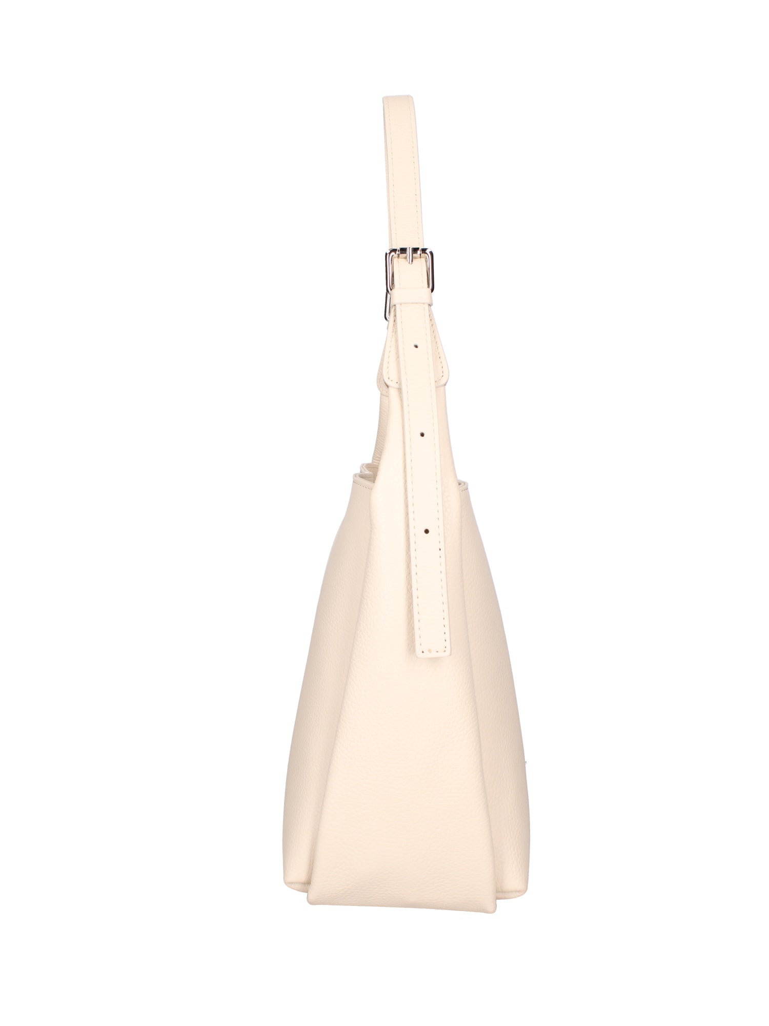 Borsa a spalla da donna Misto pelle e tessuto 07157-D37 LATTE Roberta Rossi