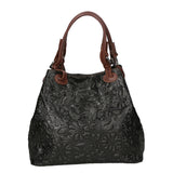 Elenia Borsa a mano da donna Vera pelle 80049-019 NERO Gave Lux