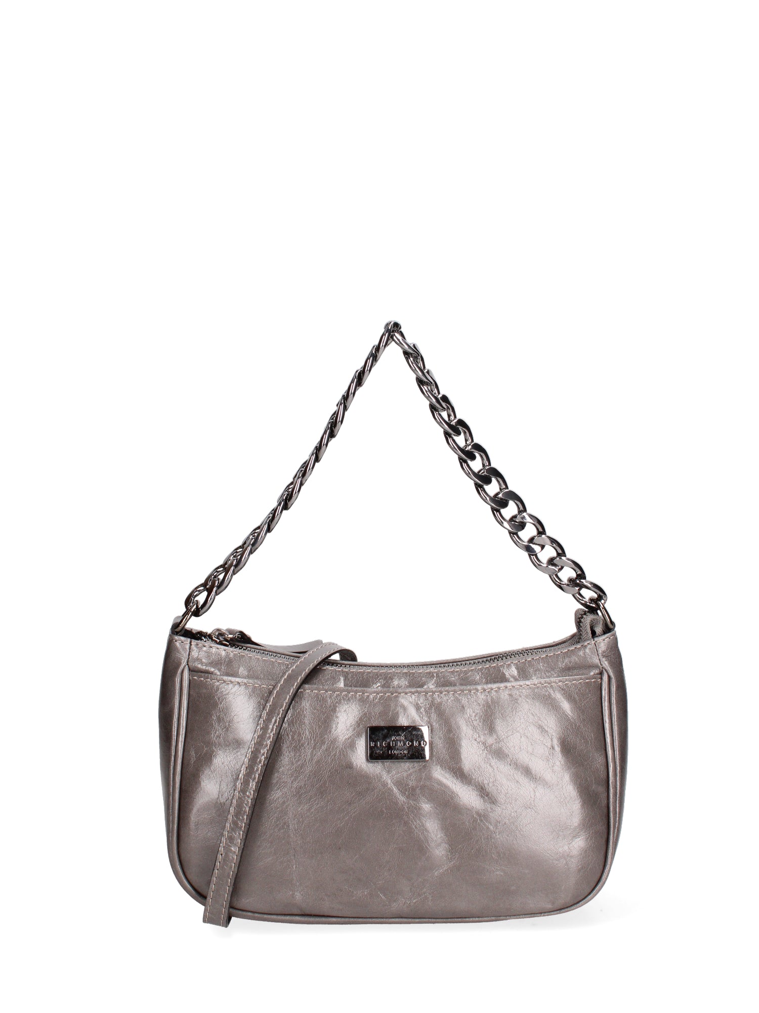 Borsa a spalla da donna Vera pelle JR-W-1188SHINY-D. GREY-CDF John Richmond