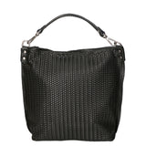 Elga Borsa a spalla da donna Vera pelle 80051-NERO Gave Lux