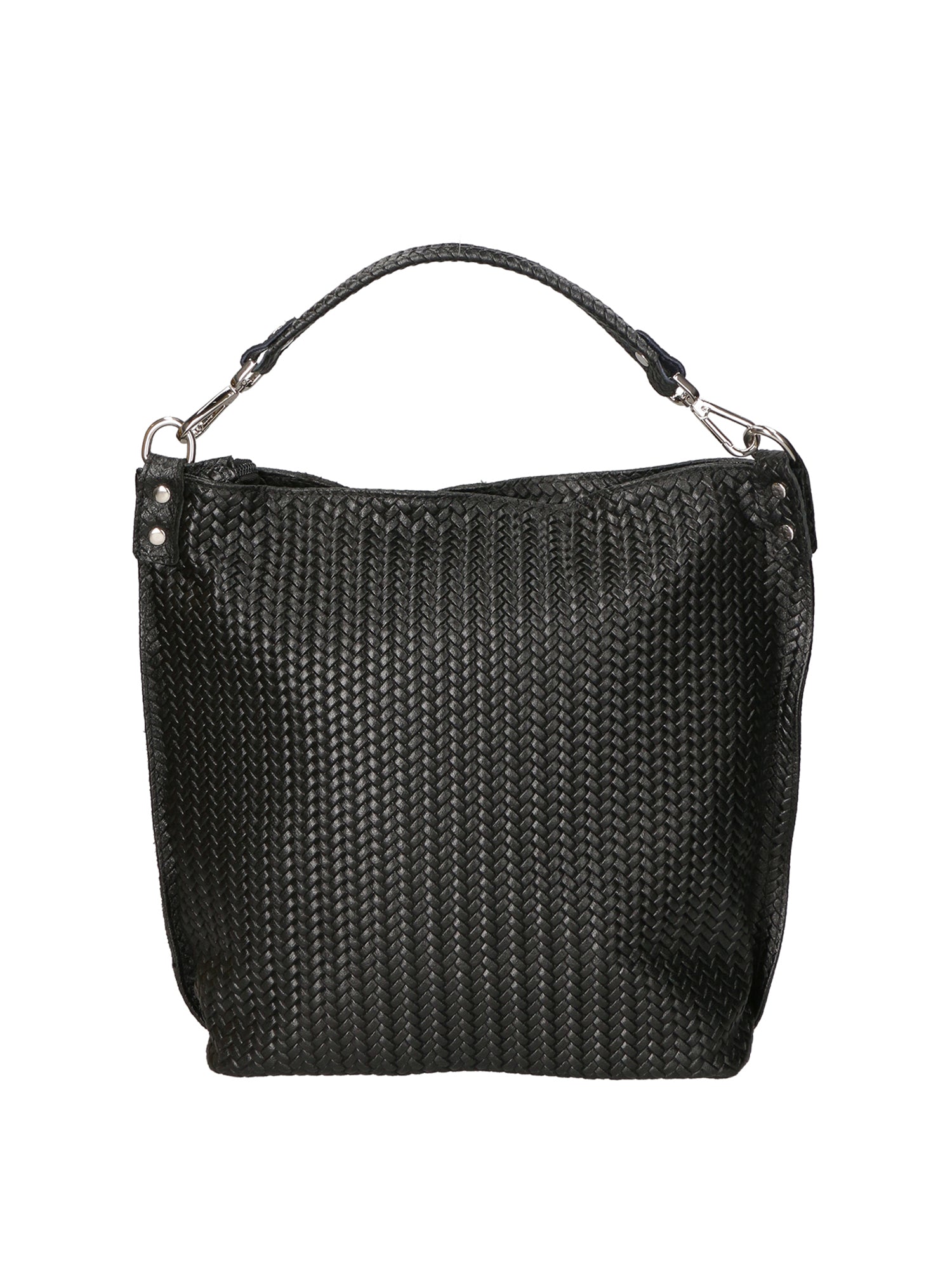 Elga Borsa a spalla da donna Vera pelle 80051-NERO Gave Lux