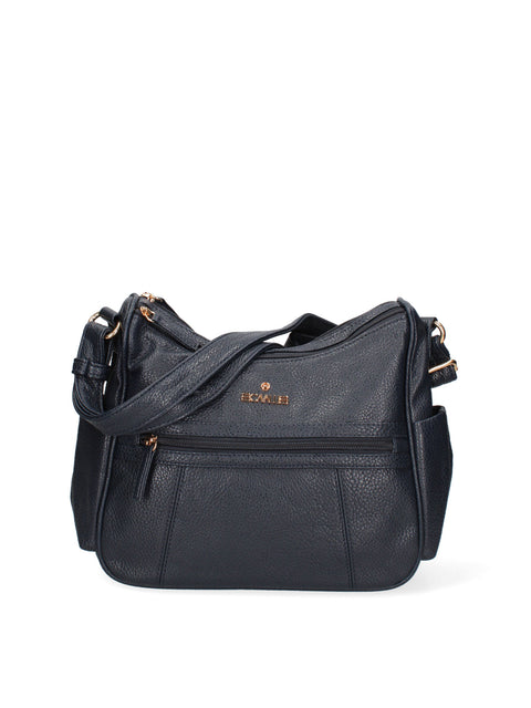 Borsa a tracolla da donna Ecopelle BC1383-D.BLUE