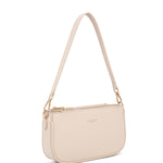 Borsa a spalla da donna 100% pelle vegana PU 711-2PT-BEIGE Diana&co