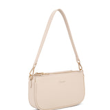 Borsa a spalla da donna 100% pelle vegana PU 711-2PT-BEIGE Diana&co