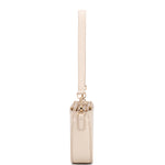 Borsa a spalla da donna 100% pelle vegana PU 711-2PT-BEIGE Diana&co