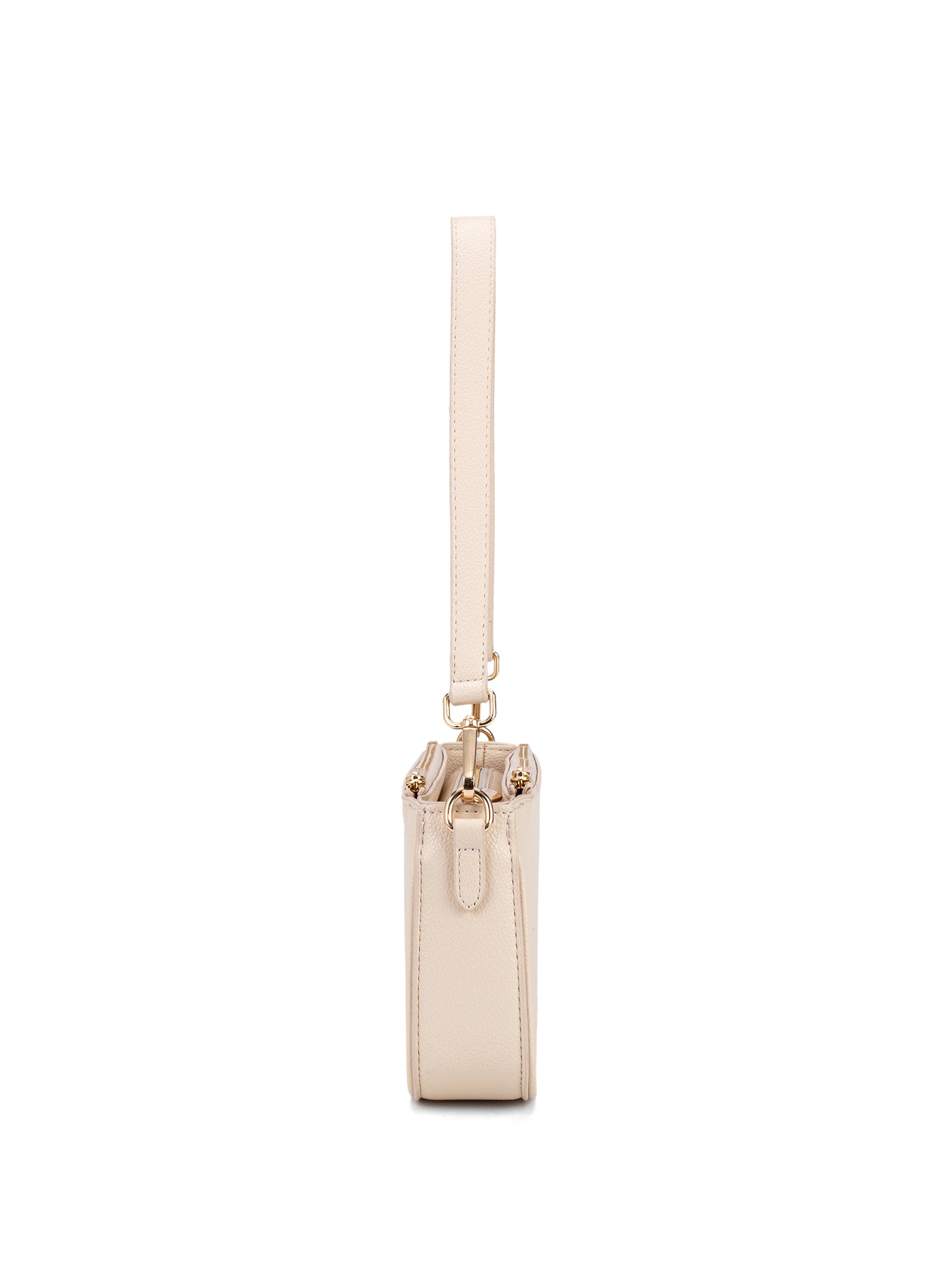 Borsa a spalla da donna 100% pelle vegana PU 711-2PT-BEIGE Diana&co