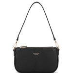 Borsa a spalla da donna 100% pelle vegana PU 711-2PT-BLACK Diana&co