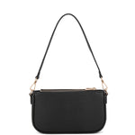 Borsa a spalla da donna 100% pelle vegana PU 711-2PT-BLACK Diana&co