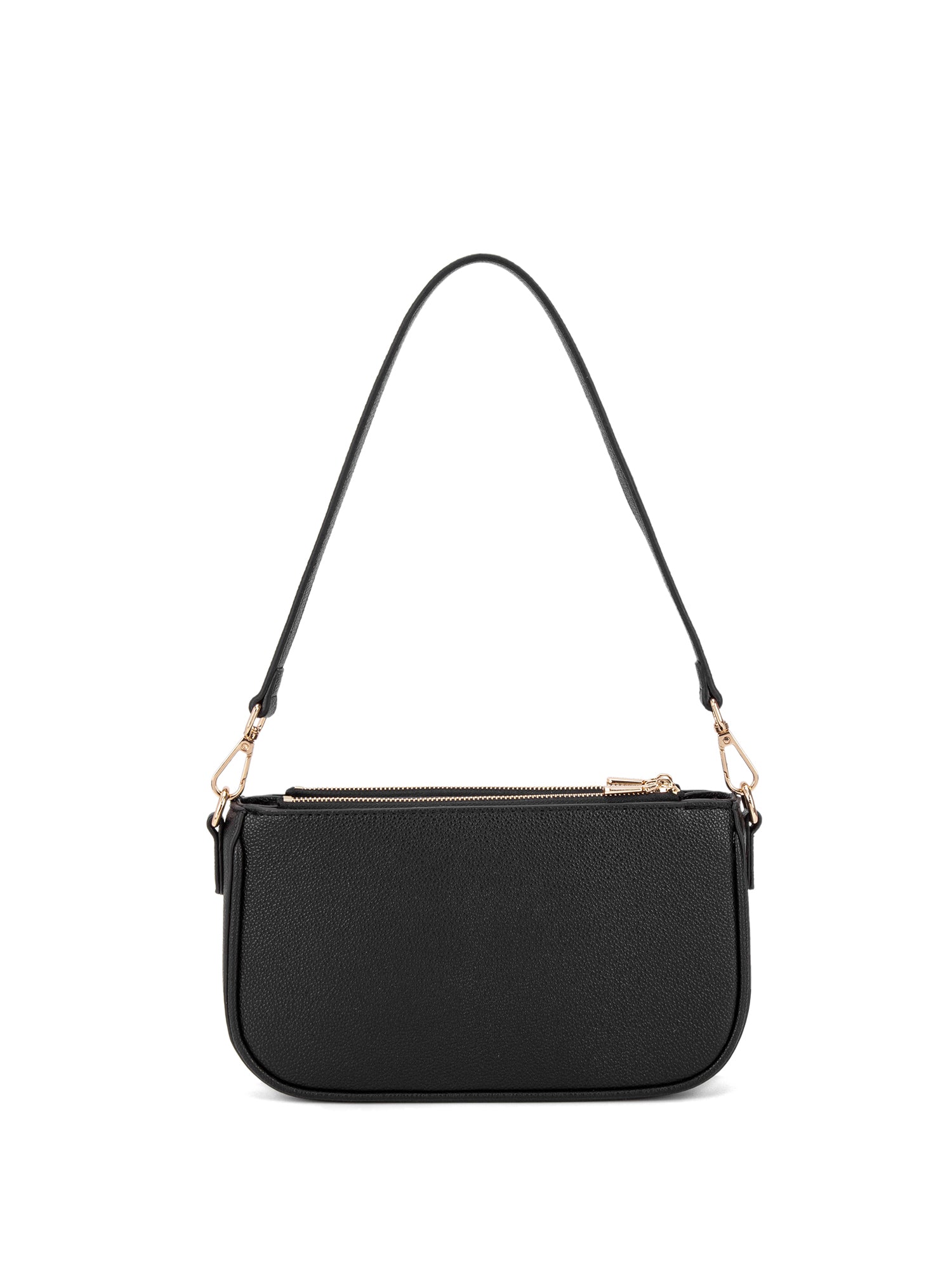 Borsa a spalla da donna 100% pelle vegana PU 711-2PT-BLACK Diana&co