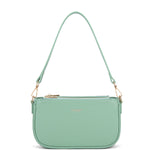 Borsa a spalla da donna 100% pelle vegana PU 711-2PT-JADE GREEN Diana&co