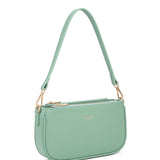 Borsa a spalla da donna 100% pelle vegana PU 711-2PT-JADE GREEN Diana&co