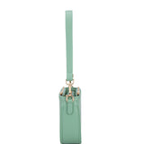 Borsa a spalla da donna 100% pelle vegana PU 711-2PT-JADE GREEN Diana&co