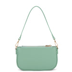 Borsa a spalla da donna 100% pelle vegana PU 711-2PT-JADE GREEN Diana&co