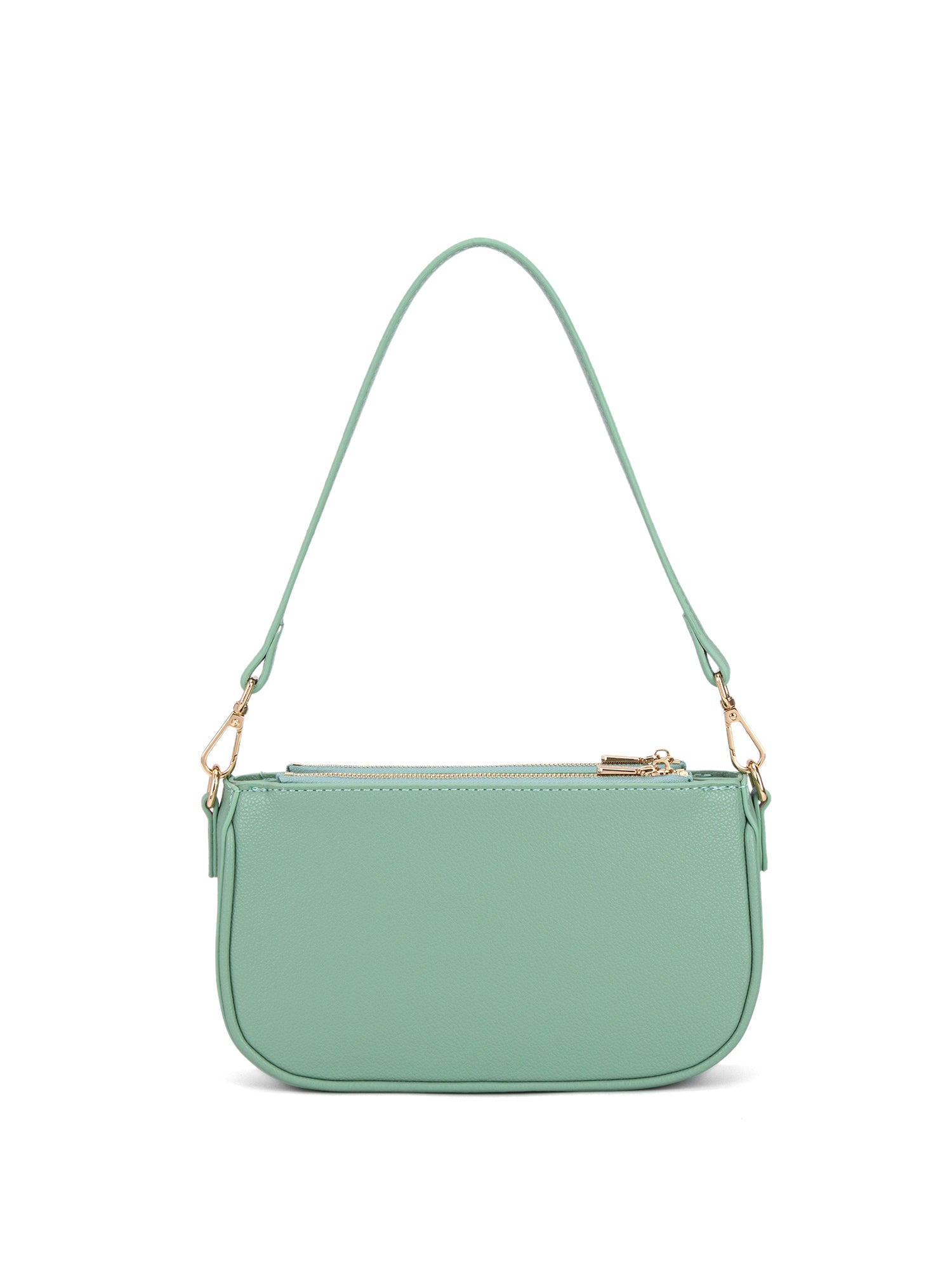 Borsa a spalla da donna 100% pelle vegana PU 711-2PT-JADE GREEN Diana&co