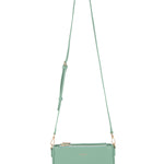 Borsa a spalla da donna 100% pelle vegana PU 711-2PT-JADE GREEN Diana&co