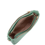 Borsa a spalla da donna 100% pelle vegana PU 711-2PT-JADE GREEN Diana&co