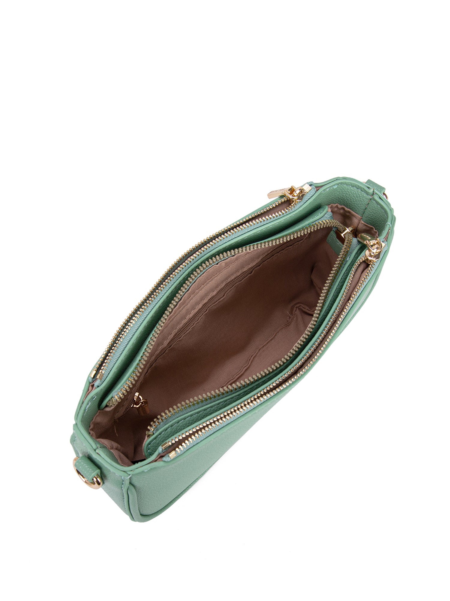 Borsa a spalla da donna 100% pelle vegana PU 711-2PT-JADE GREEN Diana&co