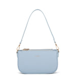 Borsa a spalla da donna 100% pelle vegana PU 711-2PT-LIGHT BLUE Diana&co