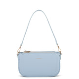 Borsa a spalla da donna 100% pelle vegana PU 711-2PT-LIGHT BLUE Diana&co