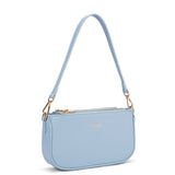 Borsa a spalla da donna 100% pelle vegana PU 711-2PT-LIGHT BLUE Diana&co