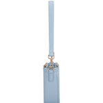 Borsa a spalla da donna 100% pelle vegana PU 711-2PT-LIGHT BLUE Diana&co