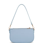 Borsa a spalla da donna 100% pelle vegana PU 711-2PT-LIGHT BLUE Diana&co