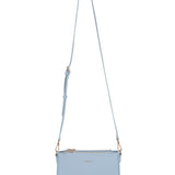Borsa a spalla da donna 100% pelle vegana PU 711-2PT-LIGHT BLUE Diana&co
