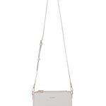 Borsa a spalla da donna 100% pelle vegana PU 711-2PT-WHITE Diana&co