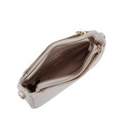 Borsa a spalla da donna 100% pelle vegana PU 711-2PT-WHITE Diana&co
