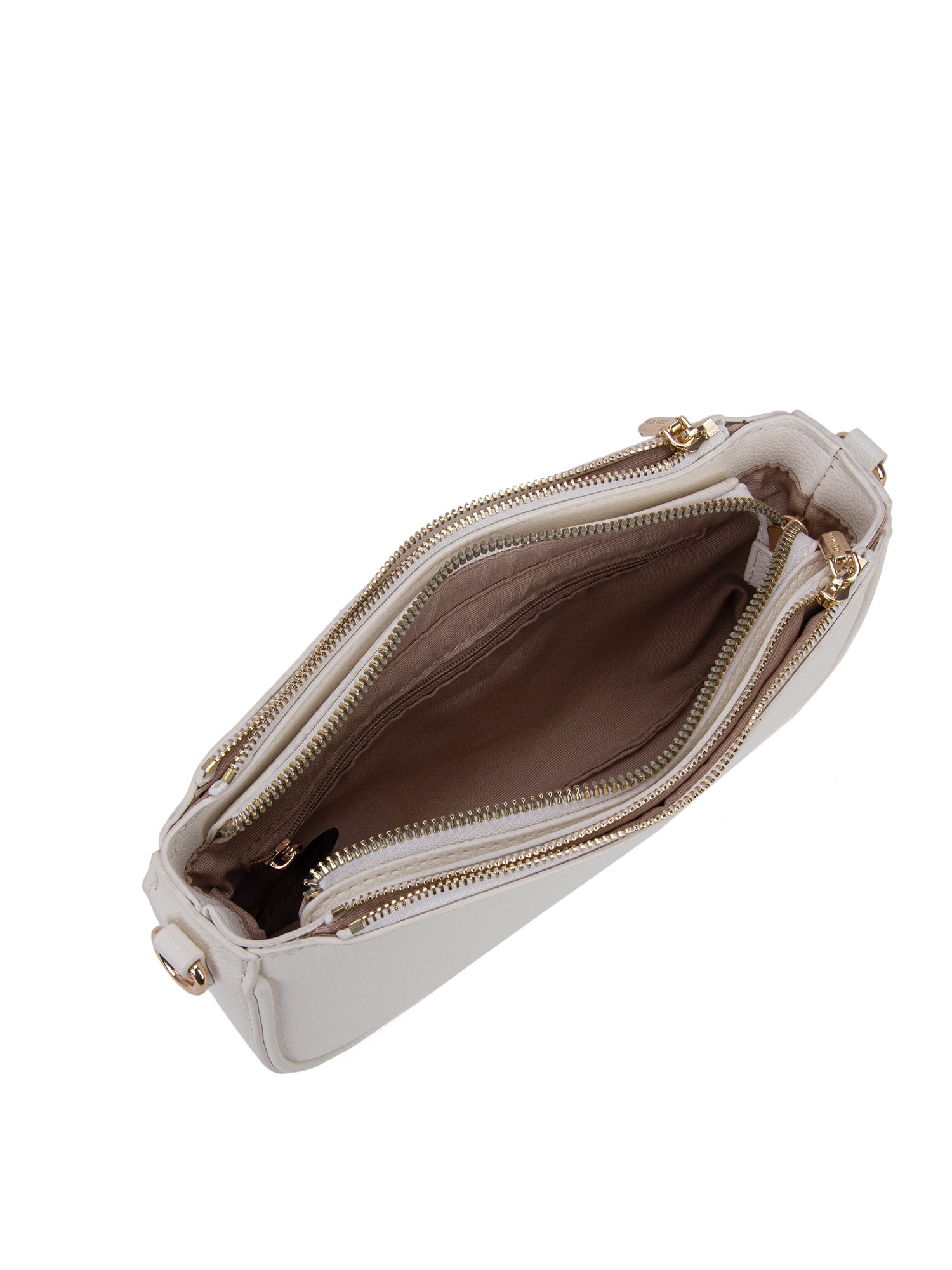 Borsa a spalla da donna 100% pelle vegana PU 711-2PT-WHITE Diana&co