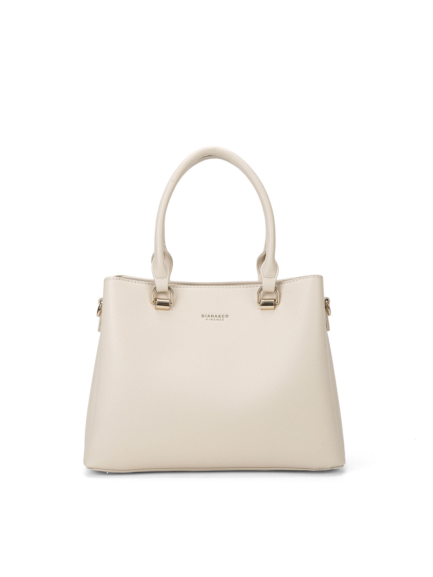 Borsa a mano da donna 100% pelle vegana PU 711-4PT-BEIGE Diana&co