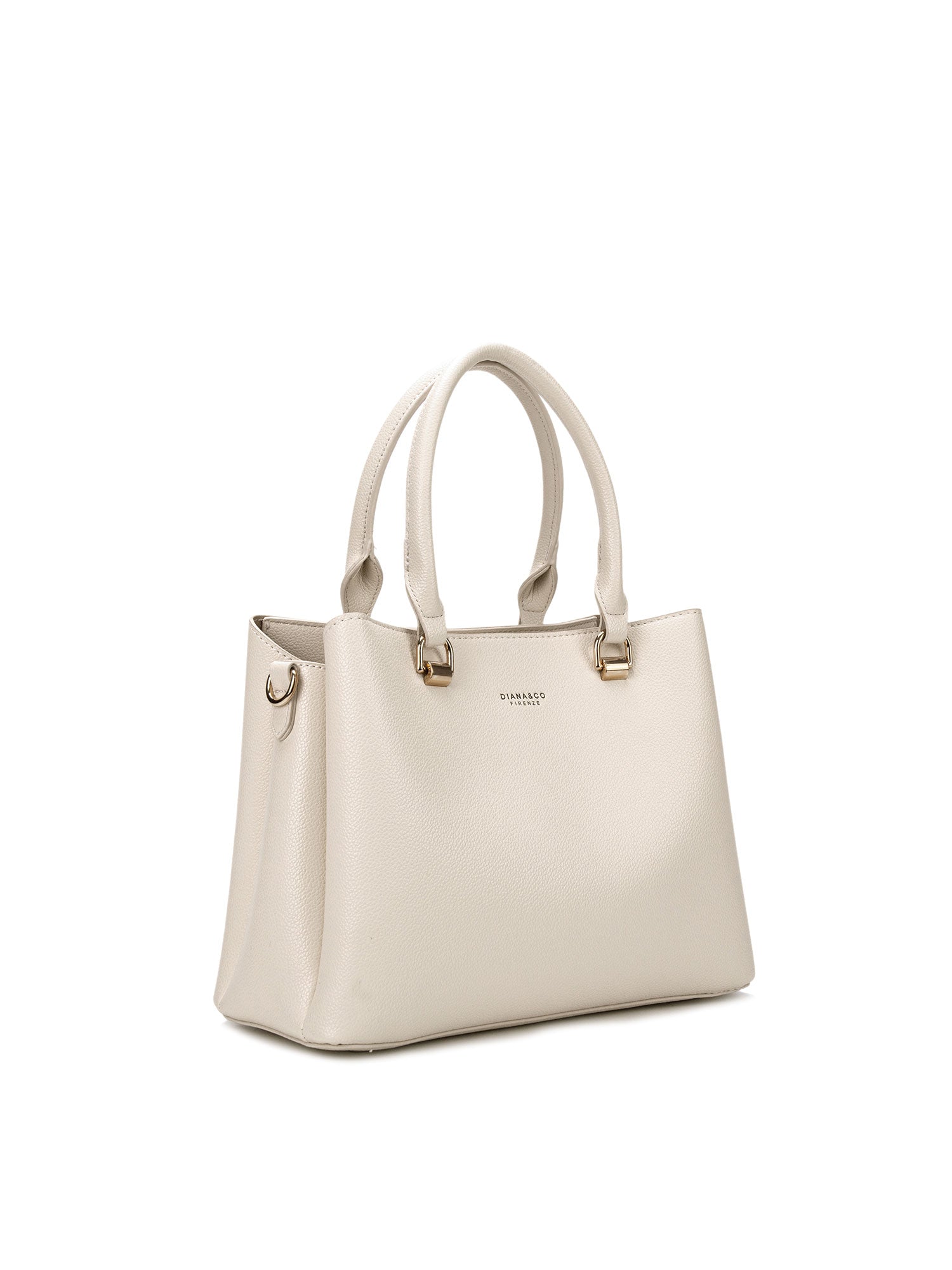 Borsa a mano da donna 100% pelle vegana PU 711-4PT-BEIGE Diana&co