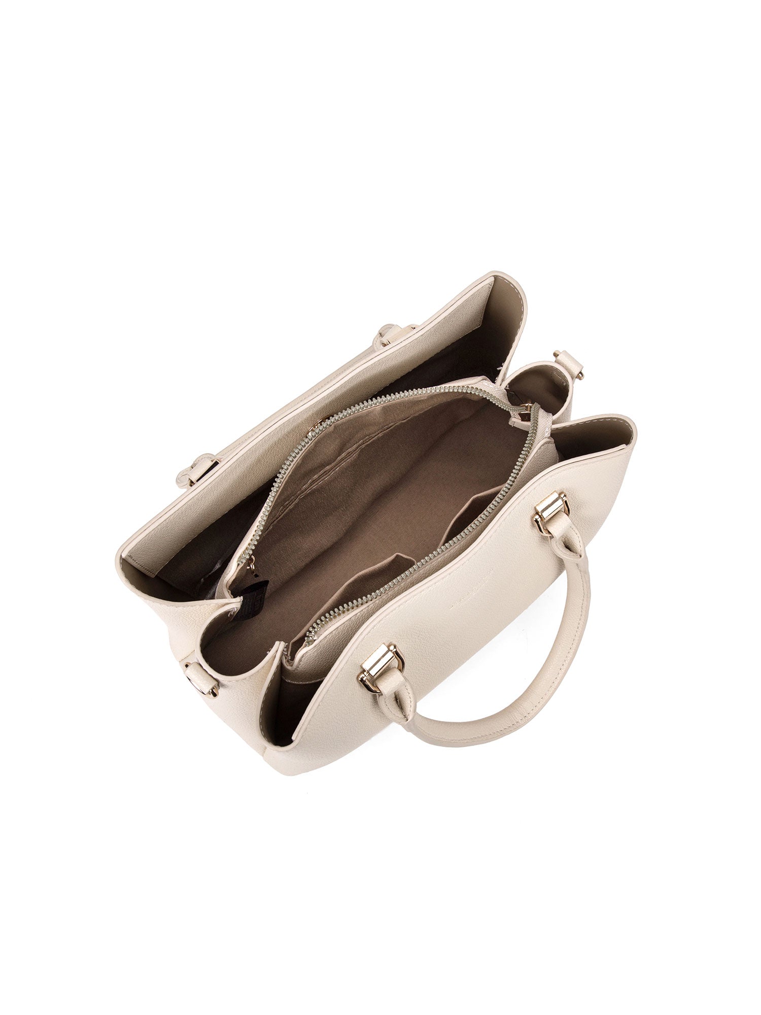 Borsa a mano da donna 100% pelle vegana PU 711-4PT-BEIGE Diana&co