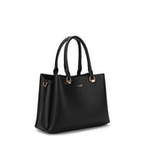 Borsa a mano da donna 100% pelle vegana PU 711-4PT-BLACK Diana&co