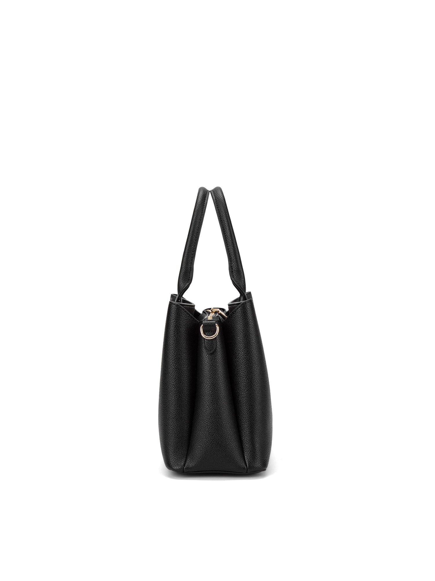 Borsa a mano da donna 100% pelle vegana PU 711-4PT-BLACK Diana&co