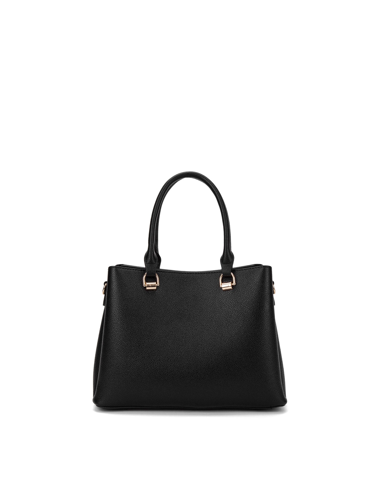 Borsa a mano da donna 100% pelle vegana PU 711-4PT-BLACK Diana&co