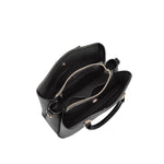 Borsa a mano da donna 100% pelle vegana PU 711-4PT-BLACK Diana&co