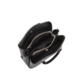 Borsa a mano da donna 100% pelle vegana PU 711-4PT-BLACK Diana&co