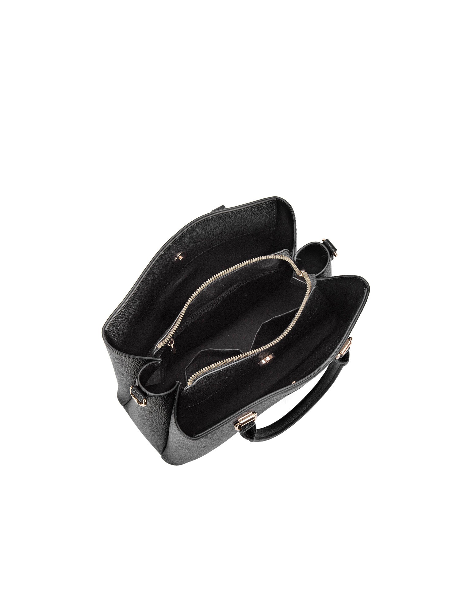 Borsa a mano da donna 100% pelle vegana PU 711-4PT-BLACK Diana&co