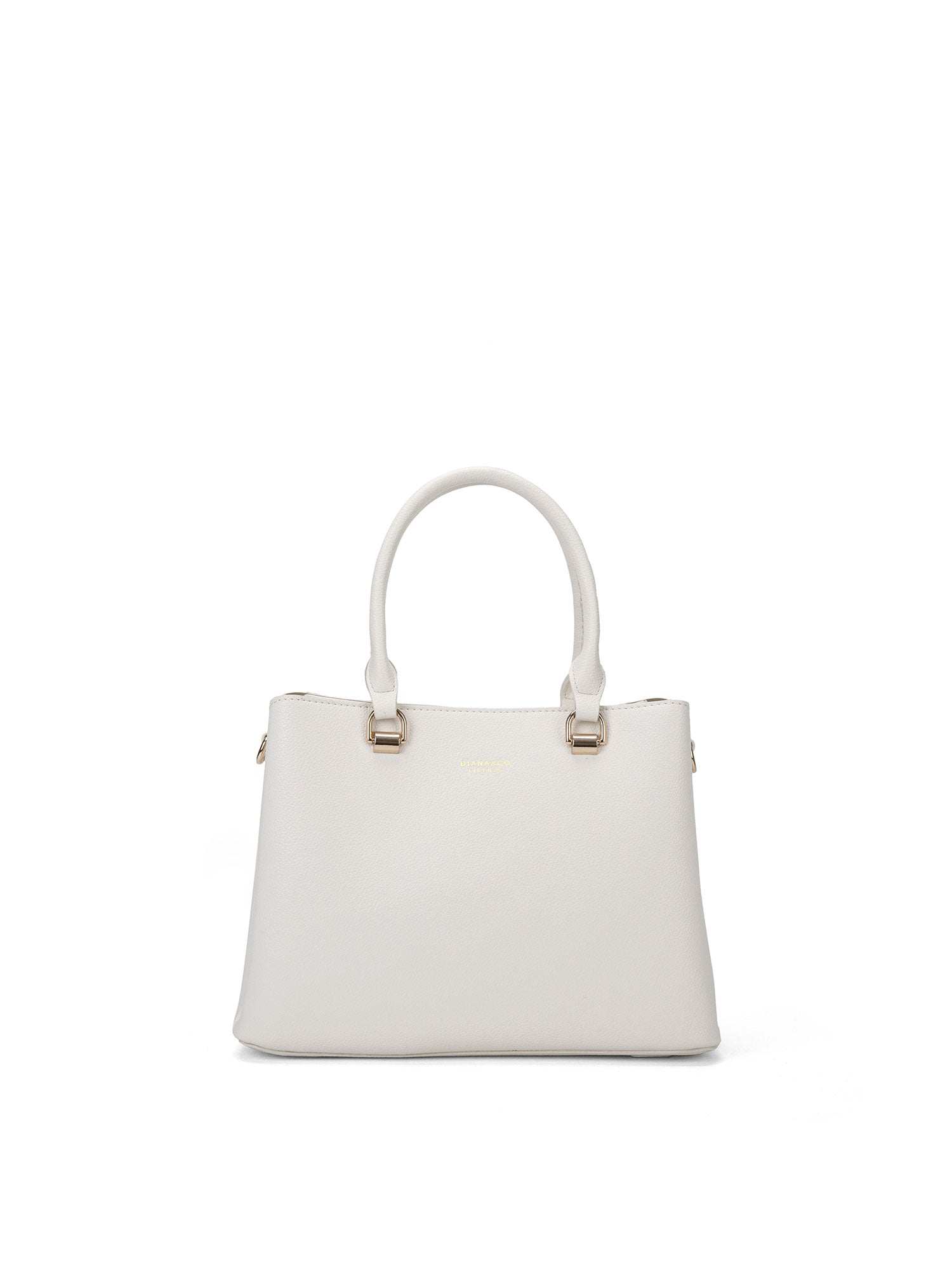 Borsa a mano da donna 100% pelle vegana PU 711-4PT-WHITE Diana&co